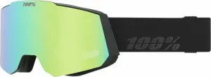 100% Snowcraft Black/HiPER Green Mirror/HiPER Turquoise Mirror Occhiali da sci