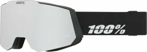 100% Snowcraft Black/HiPER Silver Mirror/HiPER Turquoise Mirror Occhiali da sci