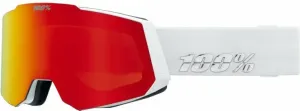 100% Snowcraft White/HiPER Red Mirror/HiPER Turquoise Mirror Occhiali da sci