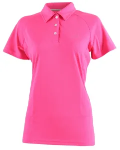 FRÖSAKER - women's functional POLO shirt with neck sleeves - pink #1412757