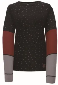 ULLANGER - women's top with long sleeves (merino wool) - black print