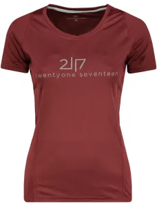 TUN - women's functional T-shirt with neck sleeves - Wine Red #1238722