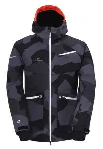 NYHEM - ECO mens ski jacket, black - camouflage pattern