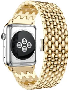 4wrist Cinturino a maglia in acciaio con motivo drago per Apple Watch 38/40/41 mm - Gold