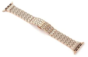 4wrist Cinturino a maglia in acciaio con pietre per Apple Watch 42/44/45/49 mm - Rose Gold #2602050