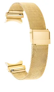 4wrist Cinturino a maglia milanese con chiusura classica per Samsung Galaxy Watch 6/5/4 - Gold #2690034