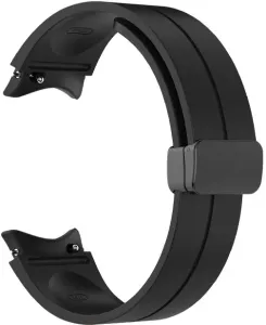 4wrist Cinturino in silicone con fibbia nera per Samsung Galaxy Watch 6/5/4 - Black