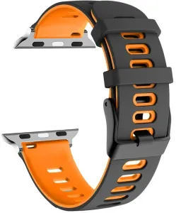 4wrist Cinturino in silicone per Apple Watch - Black/Orange 38/40/41 mm