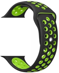 4wrist Cinturino in silicone per Apple Watch - Nero/Verde 42/44/45/49 mm