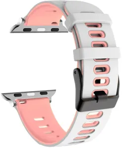 4wrist Cinturino in silicone per Apple Watch - White/Pink 42/44/45/49 mm