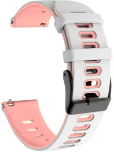 4wrist Cinturino in silicone per Garmin 22 mm - White/Pink