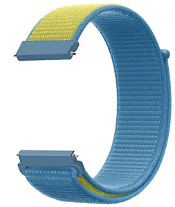 4wrist Cinturino per Garmin 22 mm - Blue/Yellow