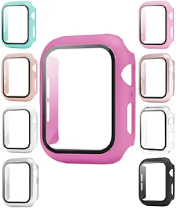 4wrist Custodia con vetro temperato per Apple Watch - 40 mm Pink