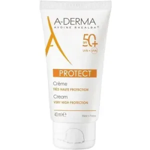 A-DERMA Crema protettiva per pelle secca SPF 50+ Protect (Fragrance-Free Sun Cream) 40 ml