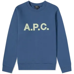 A.P.C Men's Logo Sweater Blue - M BLUE