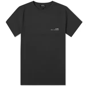 A.p.c Mens Item Logo T-shirt Black - XXL BLACK