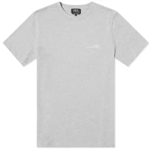 A.p.c Mens Item Logo T-shirt Grey - S GREY