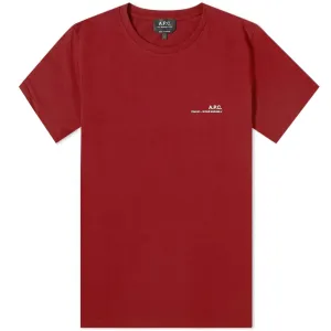 A.P.C Men's Item Logo T-shirt Red - M RED
