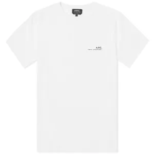 A.p.c Mens Item Logo T-shirt White - S WHITE