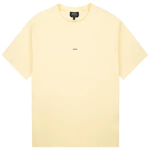 A.p.c Mens Kyle Logo T-shirt Yellow - S YELLOW