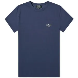 A.P.C Men's Logo T-shirt Navy - XL NAVY