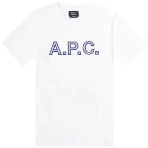 A.P.C Men's Logo T-shirt White - L WHITE
