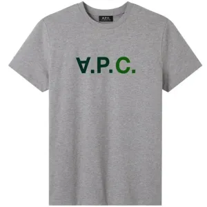 A.p.c Mens Vpc Logo T-shirt Grey - S GREY