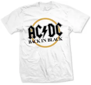 AC/DC Maglietta Back in Black Unisex White L
