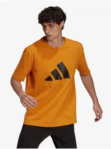 Orange Men's T-Shirt adidas Performance M FI 3B Tee - Men