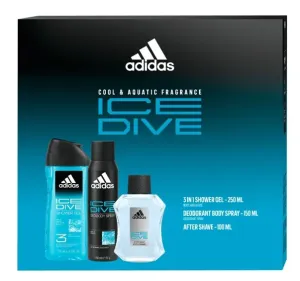 Adidas Ice Dive - tonico dopobarba 100 ml + gel doccia 250 ml + deodorante spray 150 ml