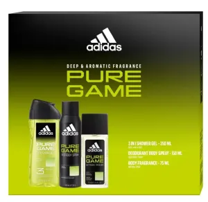 Adidas Pure Game - deodorante con vaporizzatore 75 ml + deodorante in spray 150 ml + gel doccia 250 ml