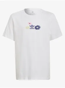 White Girls' T-Shirt adidas Originals - unisex #911082