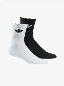 Men's Socks Set in White and Black Adidas Originals Ruffle - Men's #97081