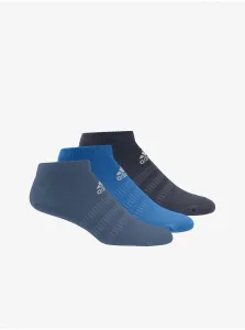 Set of three pairs of socks in adidas Performance Blue - unisex