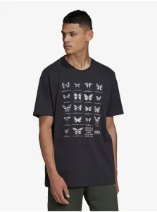 Black Men Patterned T-Shirt adidas Originals - Men