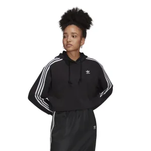 Black Women's Crop Hoodie adidas Originals - Women #142100