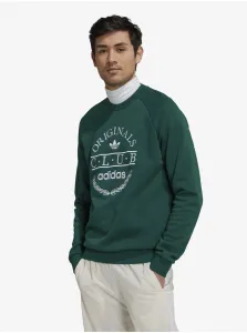 Dark Green Men Sweatshirt adidas Originals Club - Men #1399201