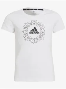White Girls' T-Shirt adidas Performance - unisex #116674