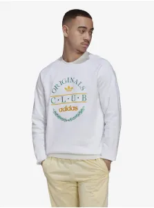 White Men's Sweatshirt adidas Originals Club - Men's