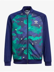 Green-Blue Girls Patterned Jacket adidas Originals SST Top - Unisex #911006