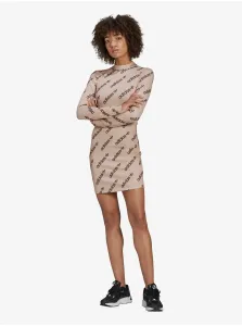 Beige Patterned Dress adidas Originals - Women #111702