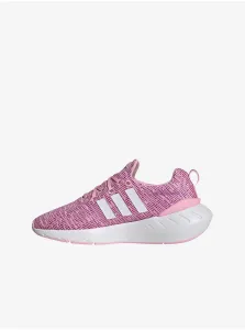 Pink Girl Brindle Shoes adidas Originals Swift Run 22 - Girls #1099573