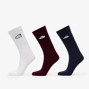 adidas Crew Socks 3-Pack Maroon/ White/ Shadow Navy #3160492
