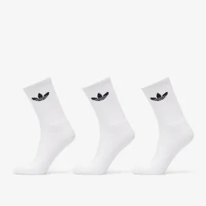 adidas Originals Cushioned Trefoil Mid-Cut Crew Socks 3-Pack White/ Black #221679