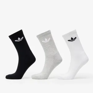 adidas Trefoil Cushion Crew Sock 6-Pack Black/ White/ Medium Grey Heather #3010326