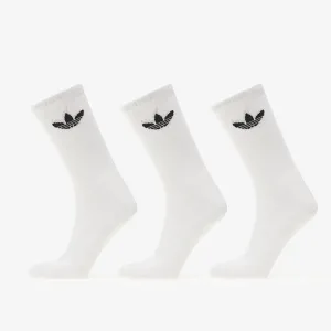 adidas Trefoil Cushion Crew Socks 3-Pack White #2783666