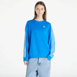 adidas 3 Stripes Oversized Crew Sweatshirt Blue Bird #3010601