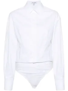 ALAÏA - Body A Camicia In Cotone #3065404