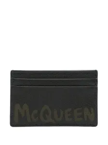 ALEXANDER MCQUEEN - Porta Carte Di Credito In Pelle Con Logo #3001865