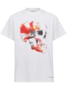 ALEXANDER MCQUEEN - T-shirt In Cotone Organico Con Stampa Skull #3003214